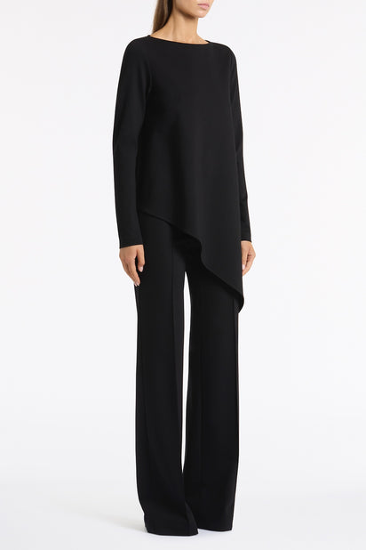 BLACK PONTE ASYMMETRIC TOP