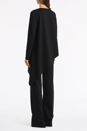 BLACK PONTE ASYMMETRIC TOP