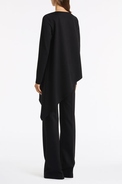 BLACK PONTE ASYMMETRIC TOP