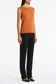BLACK PONTE PINSTITCH SLIM LEG PANT