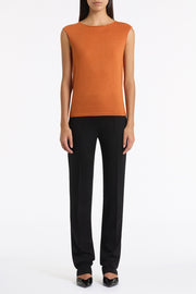 BLACK PONTE PINSTITCH SLIM LEG PANT