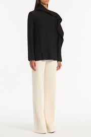 BLACK PONTE SHOULDER DETAIL TOP