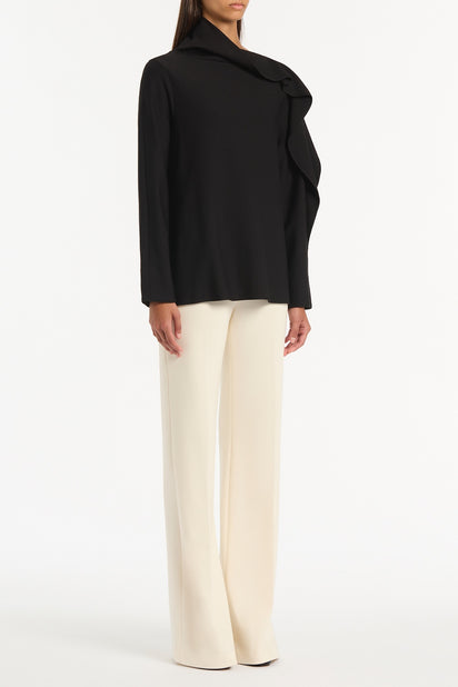 BLACK PONTE SHOULDER DETAIL TOP