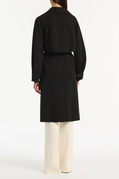 BLACK PONTE TRENCH COAT