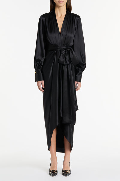 black-silk-satin-waterfall- 
