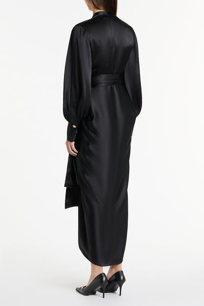 Satin waterfall dress hotsell
