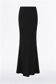 BLACK CREPE BIAS FISHTAIL SKIRT