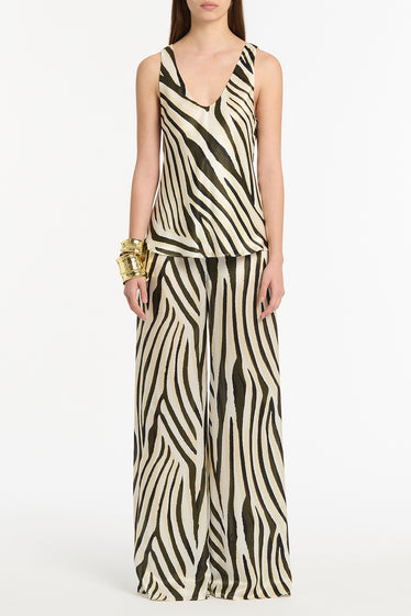 BOLD STRIPE PRINT PALAZZO PANT