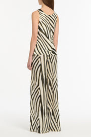 BOLD STRIPE PRINT SCOOP NECK CAMI