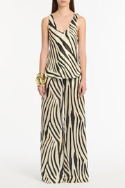 BOLD STRIPE PRINT SCOOP NECK CAMI
