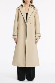 BONE LUXE COTTON DRILL TRENCH COAT