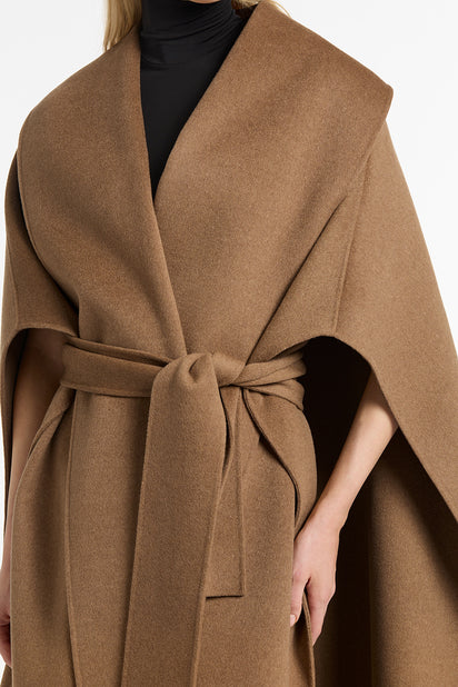 CAMEL DOPPIA WOOL CAPE