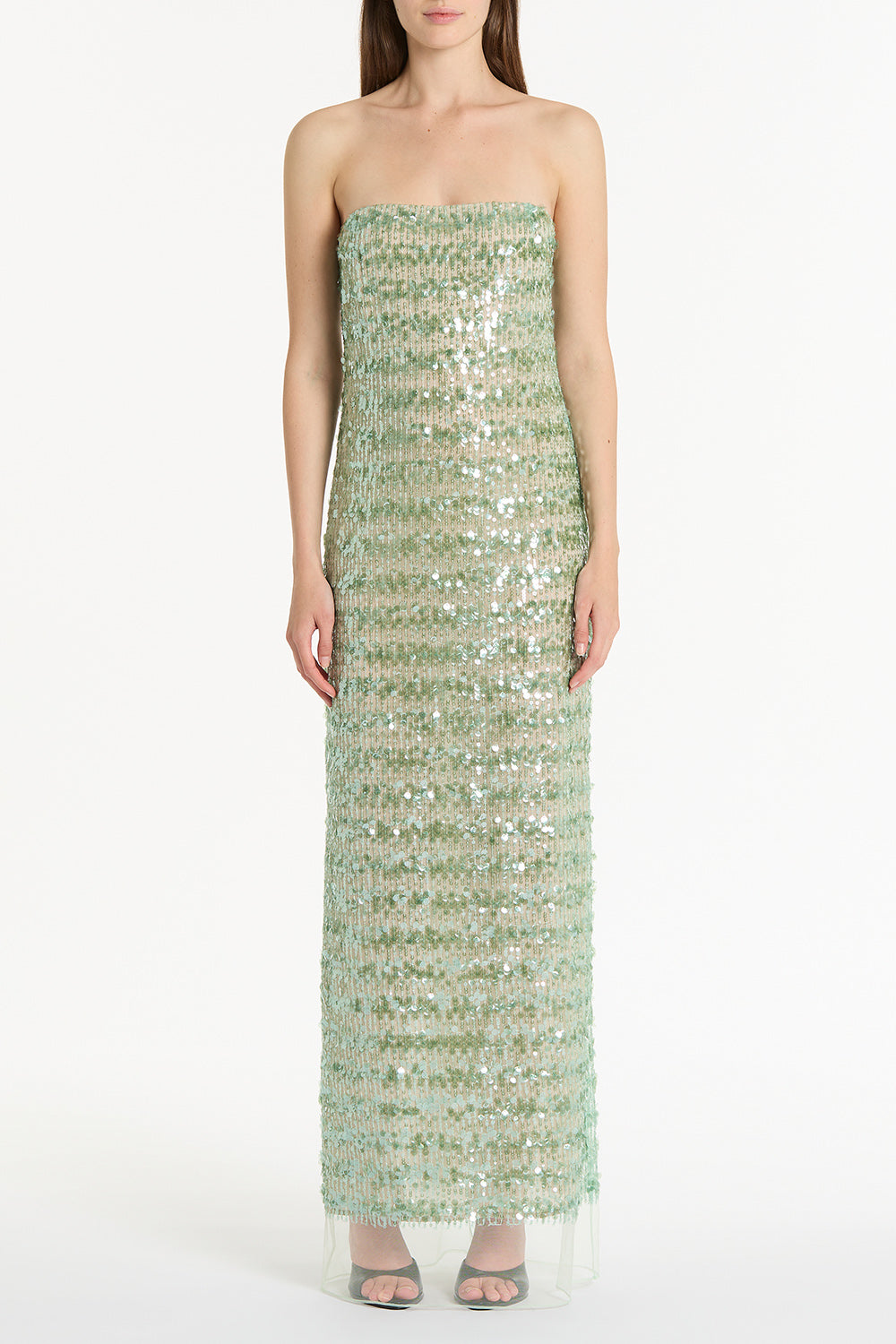 Sequin Strapless Gown main image 0