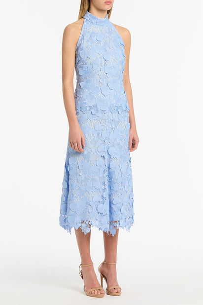 CELESTE 3D LACE MIDI SKIRT