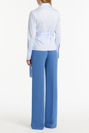 CHAMBRAY WRAP TOP