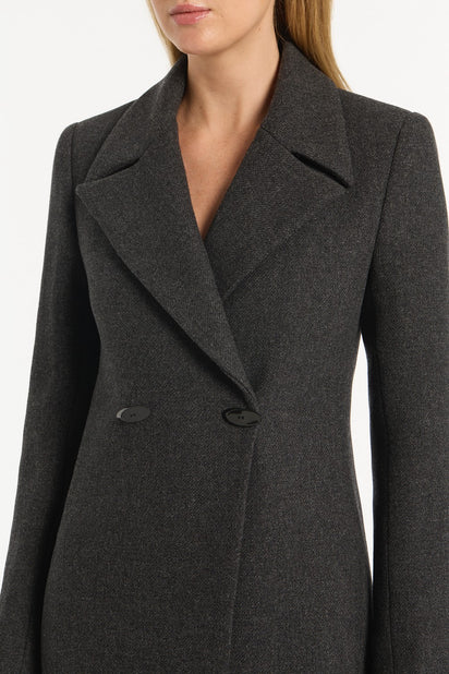 CHARCOAL ITALIAN WOOL COAT