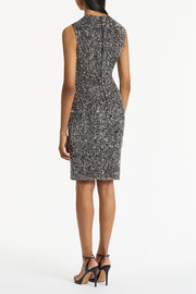 CHROME CRUSHED SEQUIN MINI DRESS