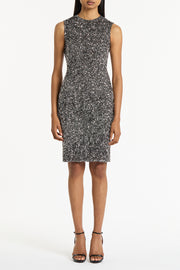 CHROME CRUSHED SEQUIN MINI DRESS