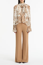 CINNAMON CREPE CLASSIC FLARED PANT