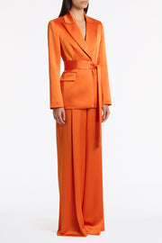 CLEMENTINE SATIN ACETATE DEEP PLEAT PANT