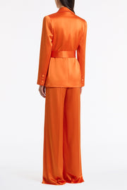 CLEMENTINE SATIN ACETATE DEEP PLEAT PANT