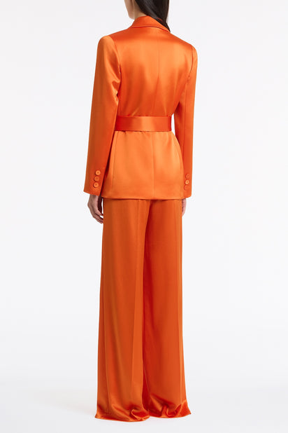 CLEMENTINE SATIN ACETATE DEEP PLEAT PANT