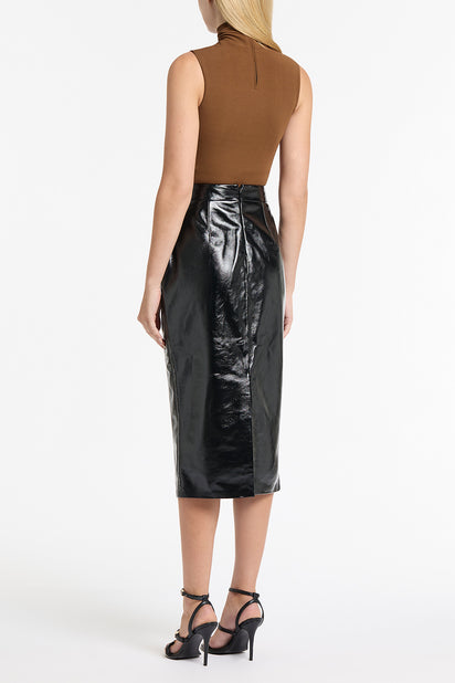 COGNAC MATTE JERSEY POLO