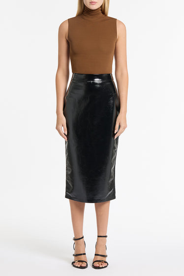 COGNAC MATTE JERSEY POLO