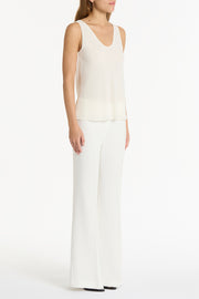 CREAM GEORGETTE SCOOP CAMI