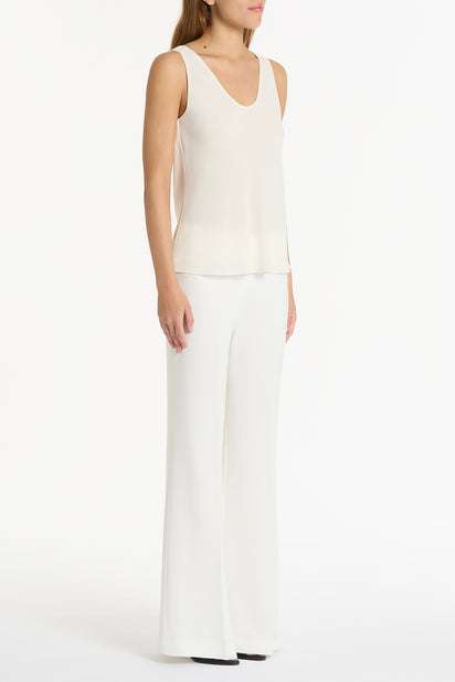 CREAM GEORGETTE SCOOP CAMI