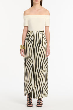 CREAM JERSEY OFF SHOULDER TOP