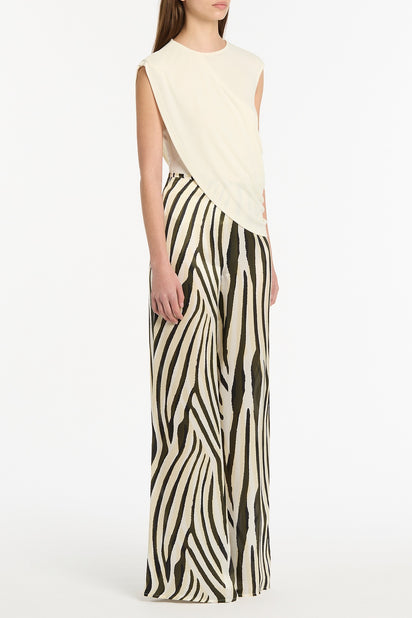 CREAM JERSEY TWIST TOP