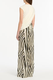 CREAM JERSEY TWIST TOP