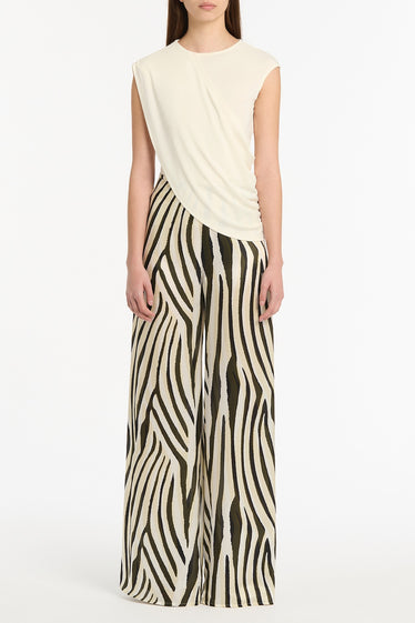 CREAM JERSEY TWIST TOP