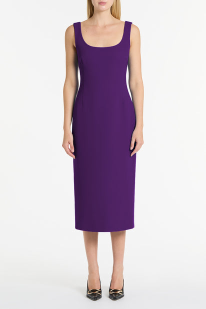 DAHLIA CREPE SQUARE NECK MIDI DRESS