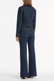 DARK INDIGO BOOTLEG DENIM JEANS
