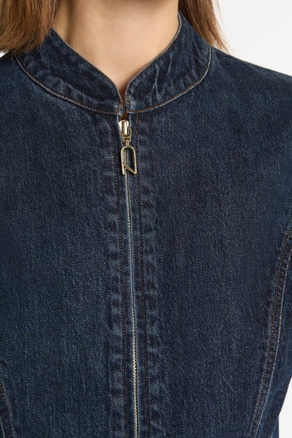 DARK INDIGO FITTED DENIM JACKET