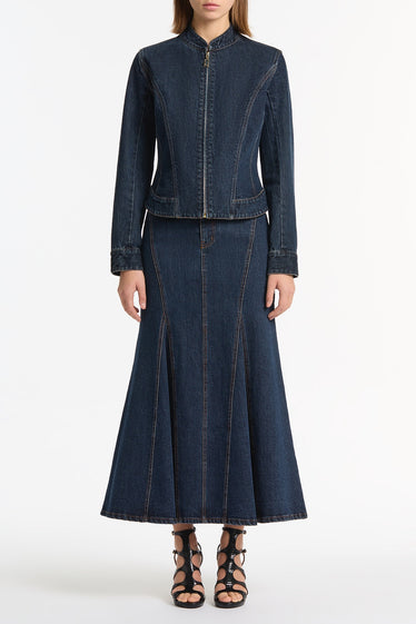 DARK INDIGO FITTED DENIM JACKET