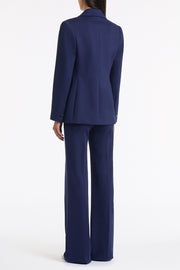 DEEP BLUE PONTE DOUBLE BREASTED BLAZER
