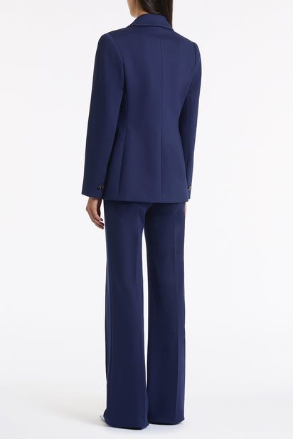 DEEP BLUE PONTE DOUBLE BREASTED BLAZER