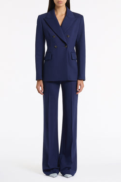 DEEP BLUE PONTE DOUBLE BREASTED BLAZER