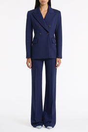 DEEP BLUE PONTE WIDE LEG PANT