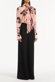 FIORI ETEREA GEORGETTE  BLOUSON SLEEVE TOP