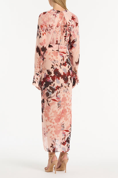 FIORI ETEREA GEORGETTE WATERFALL DRESS