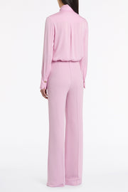 FLOSS SILK SATIN GEORGETTE SCARF DETAIL BLOUSE
