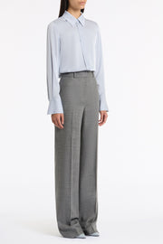 GREY MELANGE WOOL SUITING PANT