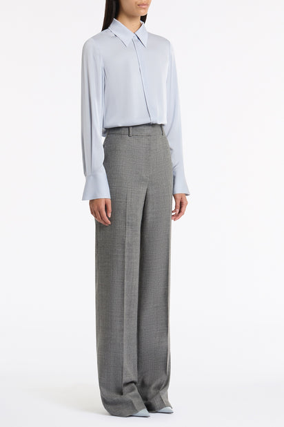 GREY MELANGE WOOL SUITING PANT