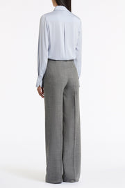 GREY MELANGE WOOL SUITING PANT