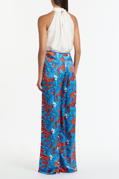IMPASTO PRINT SILK PALAZZO PANT