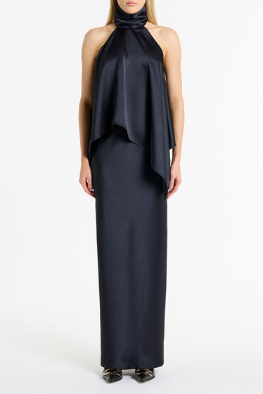 INK SATIN BIAS SKIRT